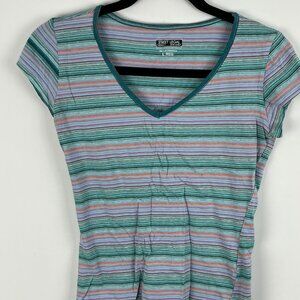 Street Legal Kids Top T Shirt Size L Multicolor Short Sleeve V Neck Stretch Cott